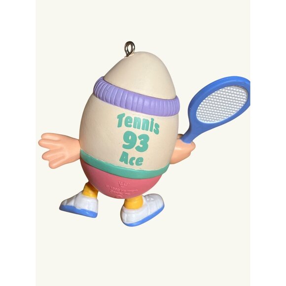 Hallmark Keepsake Ornament Eggs In Sports Tennis Ace 1993 Collectors Series - Picture 6 of 12